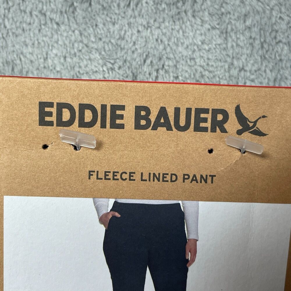 Eddie Bauer Women's 8 Fleece Lined Activewear Pants Navy H1012 - Picture 3 of 11